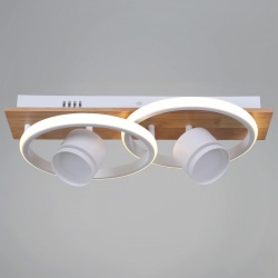 Накладной светильник 29560-0.3-2+2 WH+WOOD в интернет-магазине "Галерея света"
