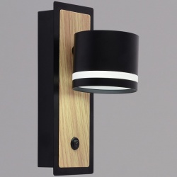 Бра 22540-0.2-01 BK+WOOD в интернет-магазине "Галерея света"