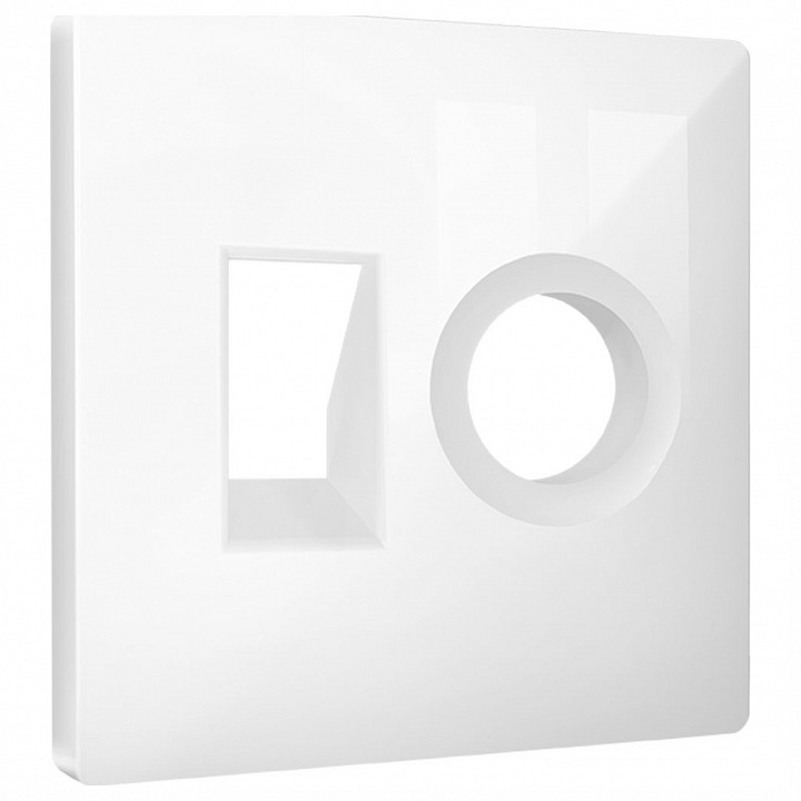 Накладка для ТВ-розетки и RJ-11 или RJ-45 Ambrella Volt ALFA AP1125 в интернет-магазине "Галерея света"