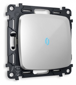 Выключатель проходной одноклавишный с подсветкой без рамки Ambrella Volt OMEGA MO402040 в интернет-магазине "Галерея света"