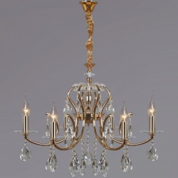 Подвесная люстра ILLUMICO  IL2326-6POR-39 GD в интернет-магазине "Галерея света"