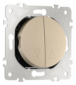 Выключатель для жалюзи без рамки Arte Milano 202 202.38-2.shampan в интернет-магазине "Галерея света"