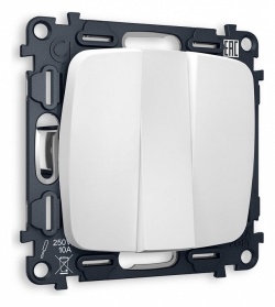 Выключатель трехклавишный без рамки Ambrella Volt OMEGA MO125010 в интернет-магазине "Галерея света"