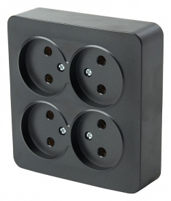 Розетка четверная без заземления Stekker София 49508 в интернет-магазине "Галерея света"