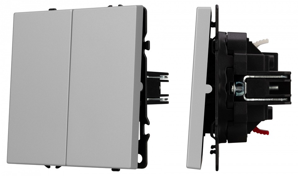 Выключатель двухклавишный без рамки Arlight SWT-NOBE 059420 в интернет-магазине "Галерея света"