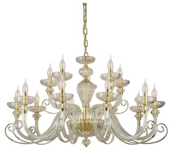 Подвесная люстра Newport ANNETTE 8620+5/C mat.soft gold clear в интернет-магазине "Галерея света"