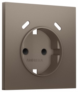 Накладка для розетки с заземлением и со шторками и 2хUSB type C Ambrella Volt SIGMA SP6405 в интернет-магазине "Галерея света"