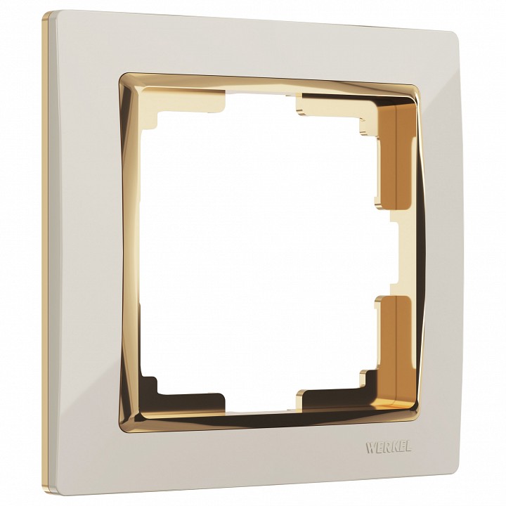 Рамка на 1 пост Werkel Snabb (слоновая кость/золото) W0011932 в интернет-магазине "Галерея света"