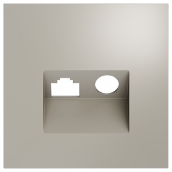 Накладка для ТВ-розетки и RJ-11 или RJ-45 Voltum S70 VLS002703 в интернет-магазине "Галерея света"