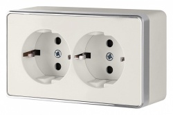 Розетка двойная с заземлением Werkel Gallant (слоновая кость) W5072103 в интернет-магазине "Галерея света"
