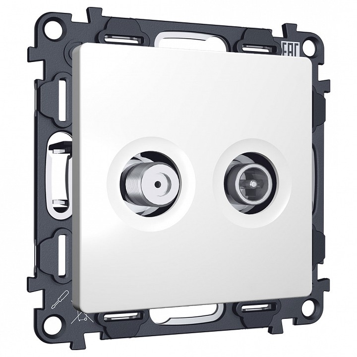 ТВ-розетка и SAT-розетка оконечная без рамки Ambrella Volt ALFA MA133310 в интернет-магазине "Галерея света"