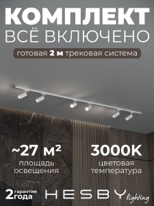 Комплект трековый Hesby Lighting Skylite №3 HSBL_kompl_S003_NI2W3K в интернет-магазине "Галерея света"