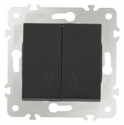 Выключатель для жалюзи без рамки Arte Milano 203 203.38-2.black в интернет-магазине "Галерея света"