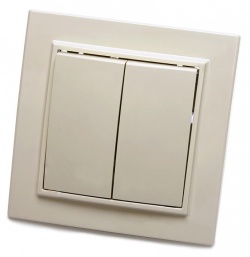 Выключатель двухклавишный Stekker Эрна 39231 в интернет-магазине "Галерея света"