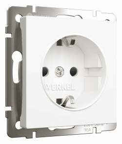 Розетка с заземлением и со шторками, без рамки Werkel белый матовый W1171161 в интернет-магазине "Галерея света"