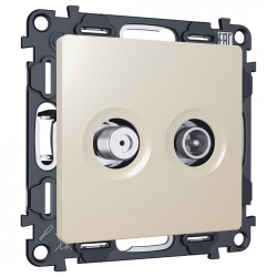 ТВ-розетка и SAT-розетка оконечная без рамки Ambrella Volt ALFA MA333310 в интернет-магазине "Галерея света"