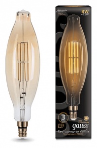 Лампа светодиодная Gauss LED Vintage Filament E27 6Вт 2400K 155802008 в интернет-магазине "Галерея света"