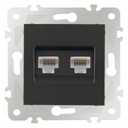 Розетка Ethernet RJ-45 без рамки Arte Milano am-203 203.45-2.black в интернет-магазине "Галерея света"