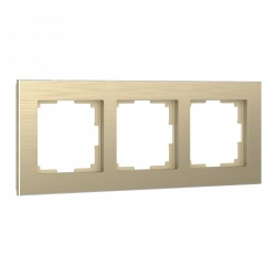 Рамка на 3 поста Werkel Aluminium (шампань) W0031711 в интернет-магазине "Галерея света"