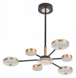 Люстра на штанге Arte Milano Ferrara-72069 272069/6 BK/GD в интернет-магазине "Галерея света"