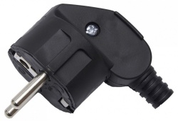 Вилка угловая с заземлением Stekker  39138 в интернет-магазине "Галерея света"