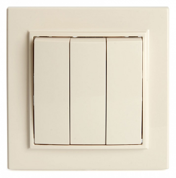 Выключатель трехклавишный Stekker Эрна 39923 в интернет-магазине "Галерея света"