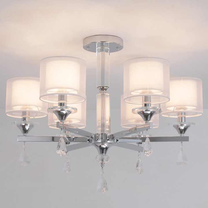 Люстра на штанге ILLUMICO  IL1354-6CPA-29 CR Romei в интернет-магазине "Галерея света"
