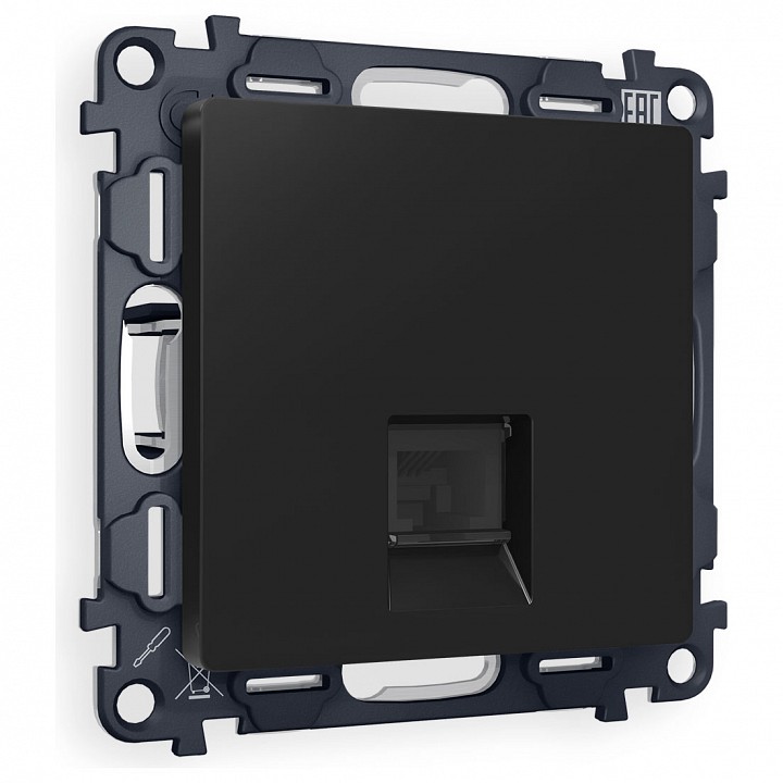 Розетка Ethernet RJ-45 и со шторками, без рамки Ambrella Volt ALFA MA812005 в интернет-магазине "Галерея света"