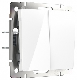 Выключатель двухклавишный без рамки Werkel белый W1123001 в интернет-магазине "Галерея света"