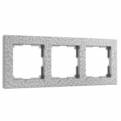 Рамка на 3 поста Werkel Hammer серебряный W0032406 в интернет-магазине "Галерея света"