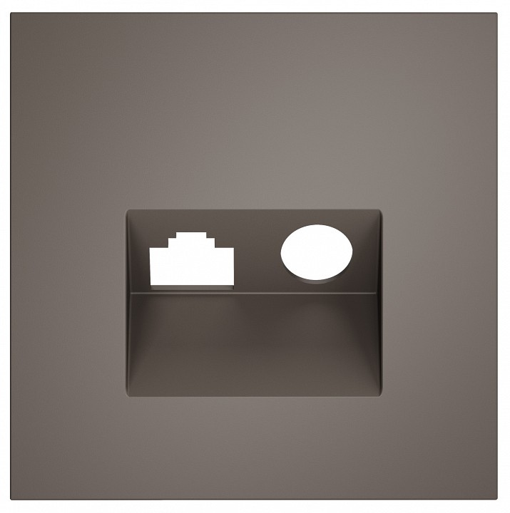 Накладка для ТВ-розетки и RJ-11 или RJ-45 Voltum S70 VLS002714 в интернет-магазине "Галерея света"