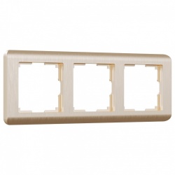 Рамка на 3 поста Werkel Stream (шампань) W0032111 в интернет-магазине "Галерея света"