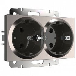 Розетка двойная с заземлением, без рамки Werkel W117 4 W1172002 в интернет-магазине "Галерея света"