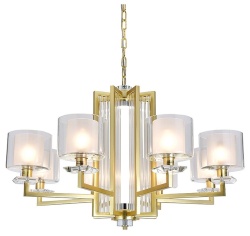 Подвесная люстра Newport ALEXANDRA 4408+1/C mat.gold в интернет-магазине "Галерея света"