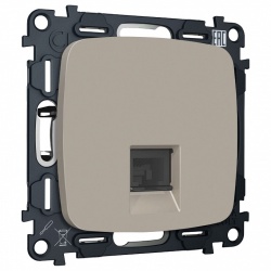 Розетка Ethernet RJ-45 и со шторками, без рамки Ambrella Volt OMEGA MO372005 в интернет-магазине "Галерея света"