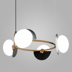 Подвесная люстра Eurosvet Moity 70150/4 черный/латунь в интернет-магазине "Галерея света"