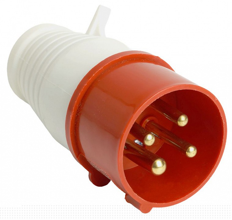 Вилка прямая 3P+PE Stekker  49428 в интернет-магазине "Галерея света"