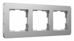 Рамка на 3 поста Werkel Platinum (алюминий) W0032606 в интернет-магазине "Галерея света"