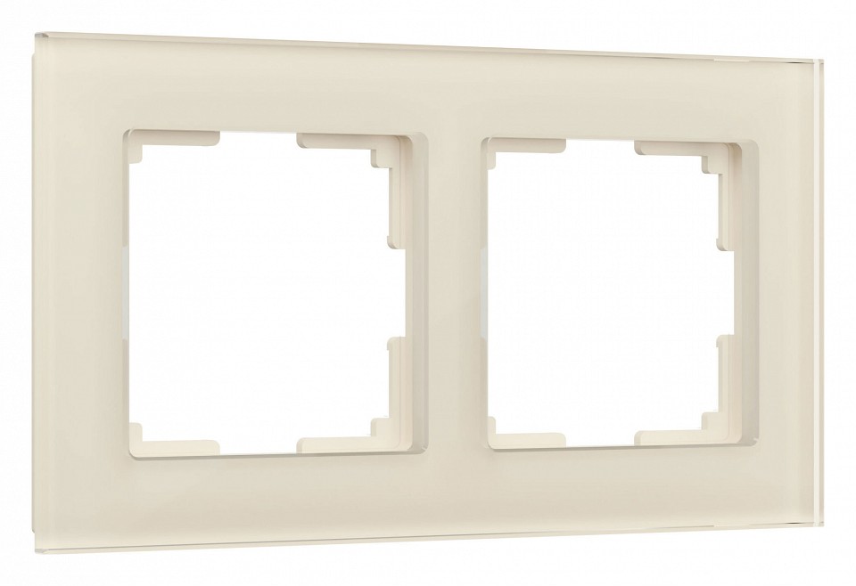 Рамка на 2 поста Werkel Favorit (молочный, стекло) W0021141 в интернет-магазине "Галерея света"