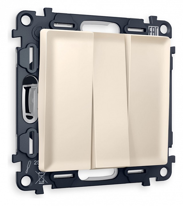 Выключатель трехклавишный без рамки Ambrella Volt ALFA MA325010 в интернет-магазине "Галерея света"