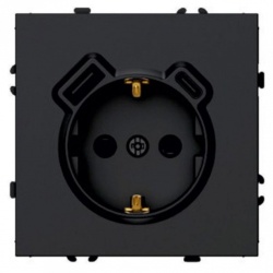 Розетка с заземлением и со шторкой и 2хUSB type A и C, без рамки Stekker Эмили 50218 в интернет-магазине "Галерея света"