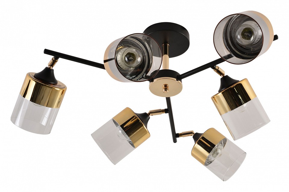 Люстра на штанге 01555-3.3-06B BK+FGD в интернет-магазине "Галерея света"