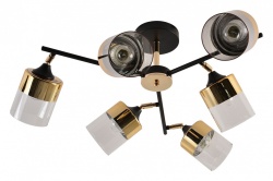 Люстра на штанге 01555-3.3-06B BK+FGD в интернет-магазине "Галерея света"