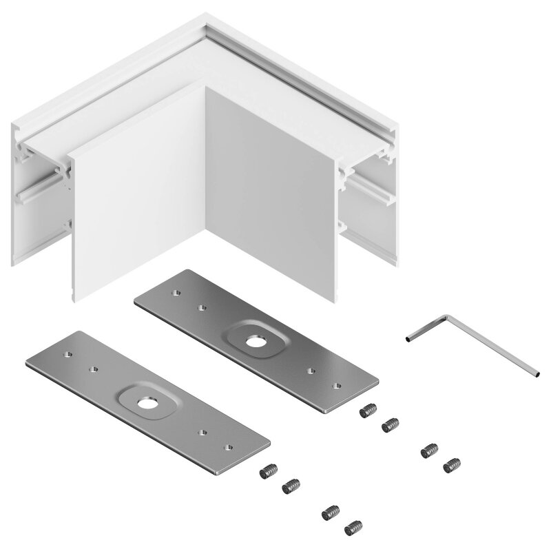 Соединитель угловой L-образный для треков накладных Hesby Lighting ElDeko HSBL_0268 в интернет-магазине "Галерея света"