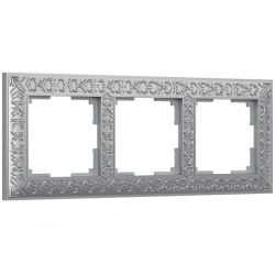 Рамка на 3 поста Werkel матовый хром WL07-Frame-03 в интернет-магазине "Галерея света"