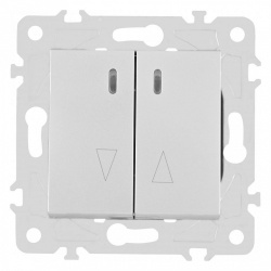 Выключатель для жалюзи с подсветкой без рамки Arte Milano 203 203.39-2.silver в интернет-магазине "Галерея света"