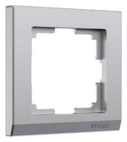 Рамка на 1 пост Werkel Stark (серебряный матовый) W0011865 в интернет-магазине "Галерея света"