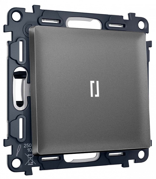 Выключатель самовозвратный одноклавишный с подсветкой, без рамки Ambrella Volt MA MA652055 в интернет-магазине "Галерея света"