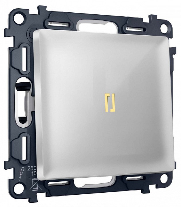 Выключатель самовозвратный одноклавишный с подсветкой, без рамки Ambrella Volt MA MA402050 в интернет-магазине "Галерея света"