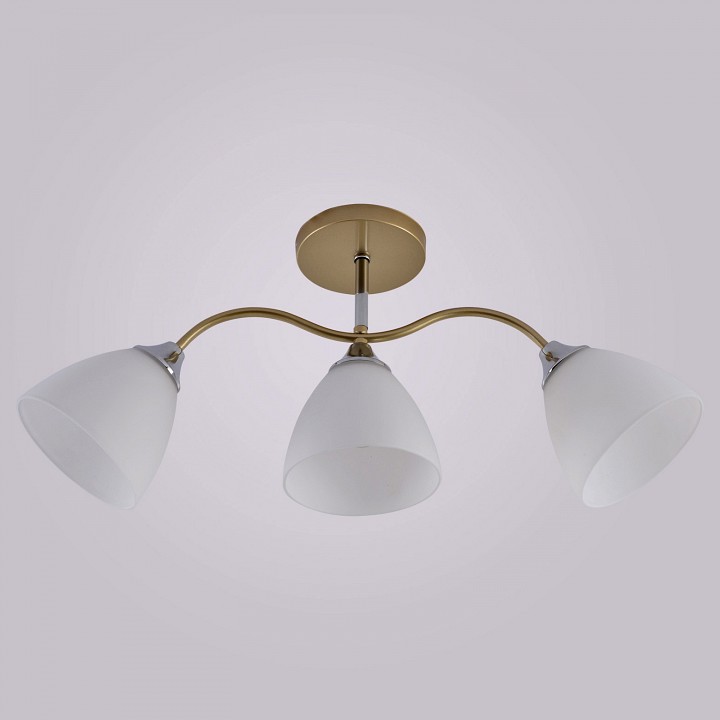 Люстра на штанге 01643-0.3-03 GOLD+CR в интернет-магазине "Галерея света"